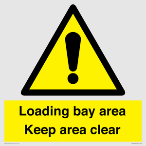 Loading bay area Keep area clear